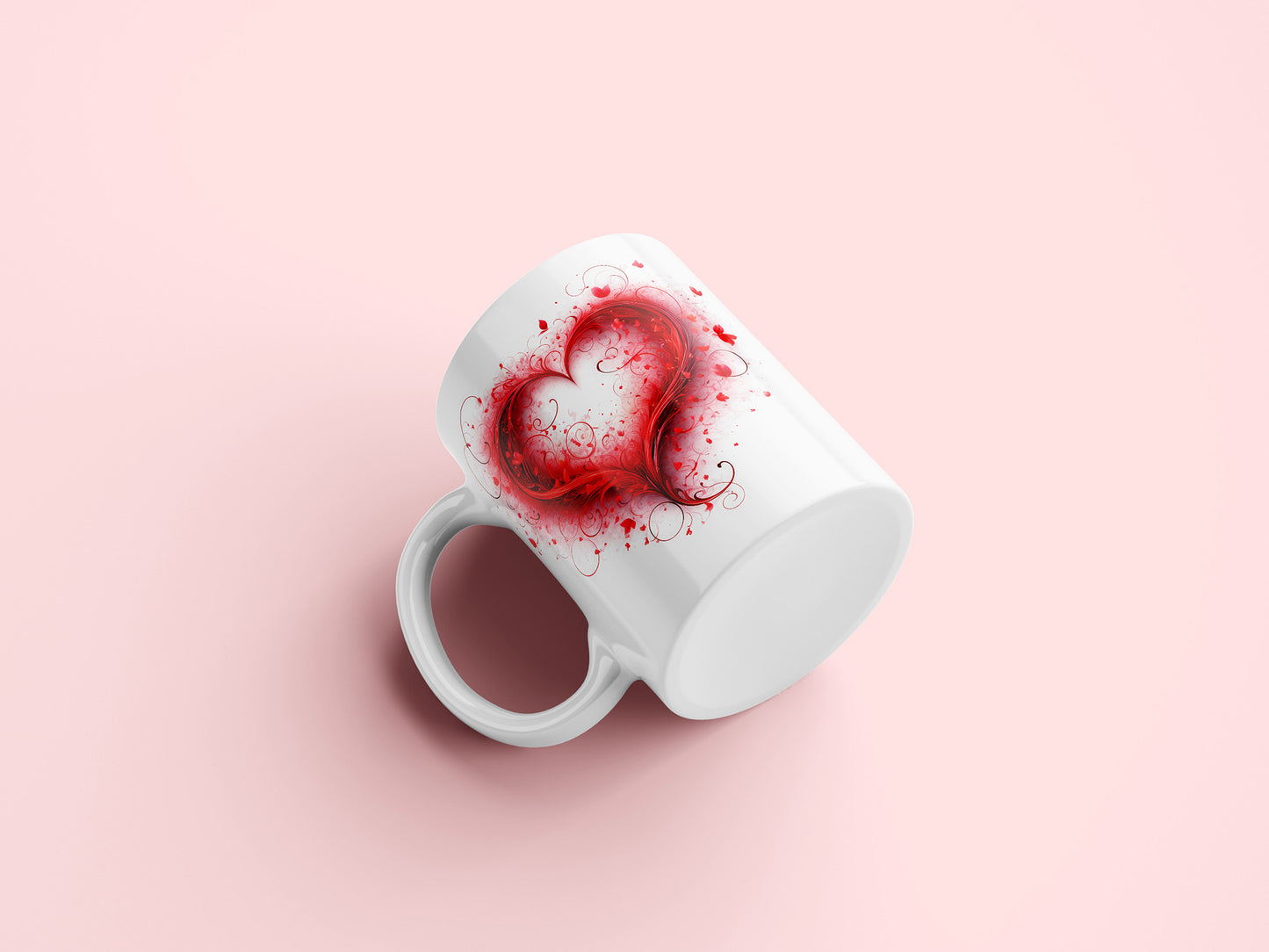 Heart Mug Wrap Valentine's Day Sublimation