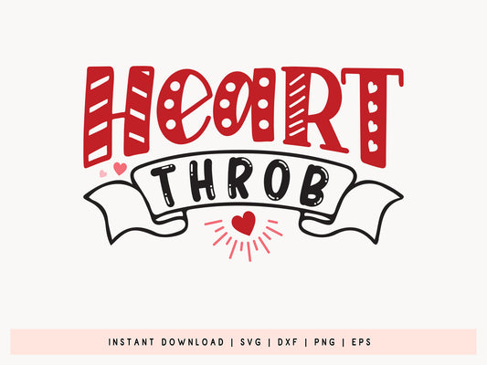 Heart Throb - Unique Kids Valentine SVG