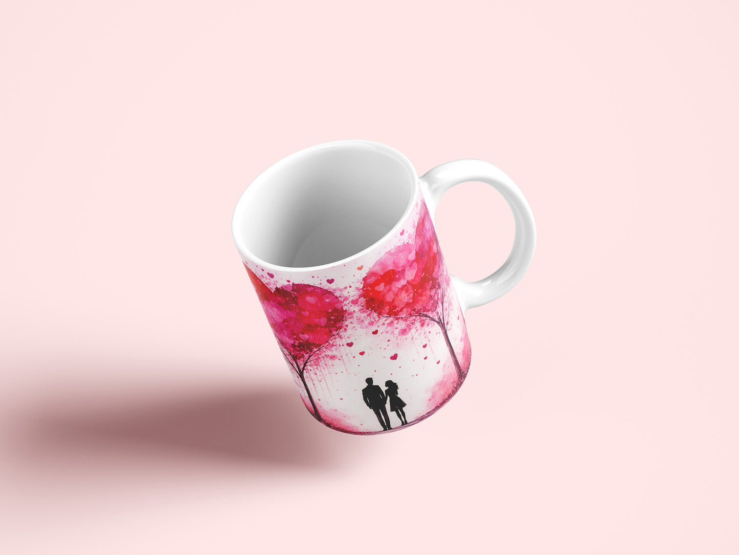Heart Valentine's Day Mug Wrap Sublimation PNG