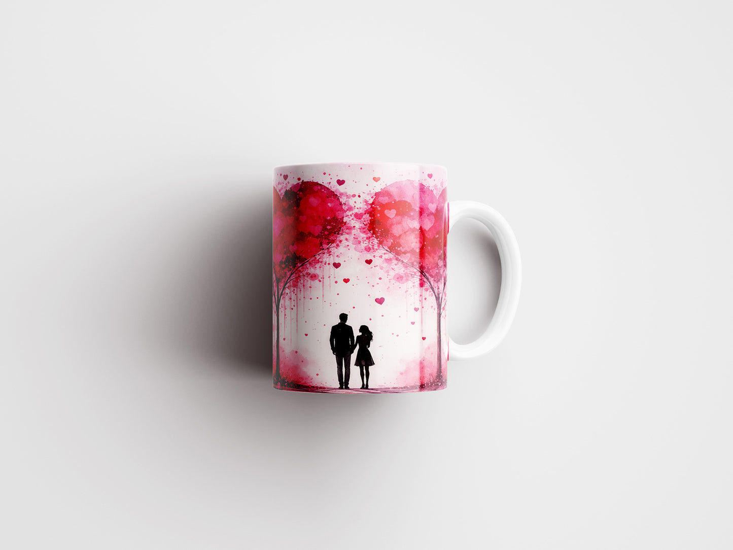Heart Valentine's Day Mug Wrap Sublimation PNG