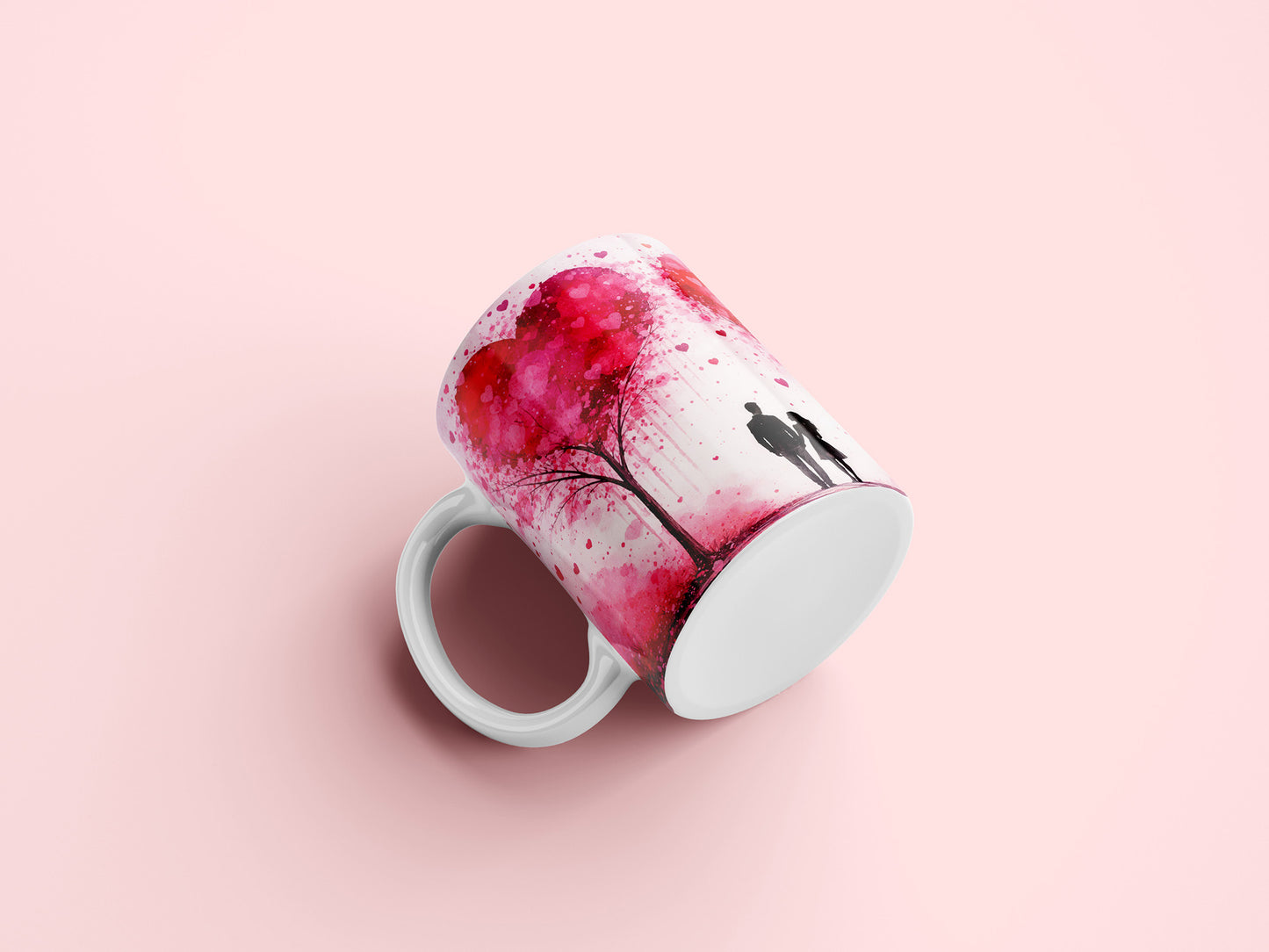 Heart Valentine's Day Mug Wrap Sublimation PNG