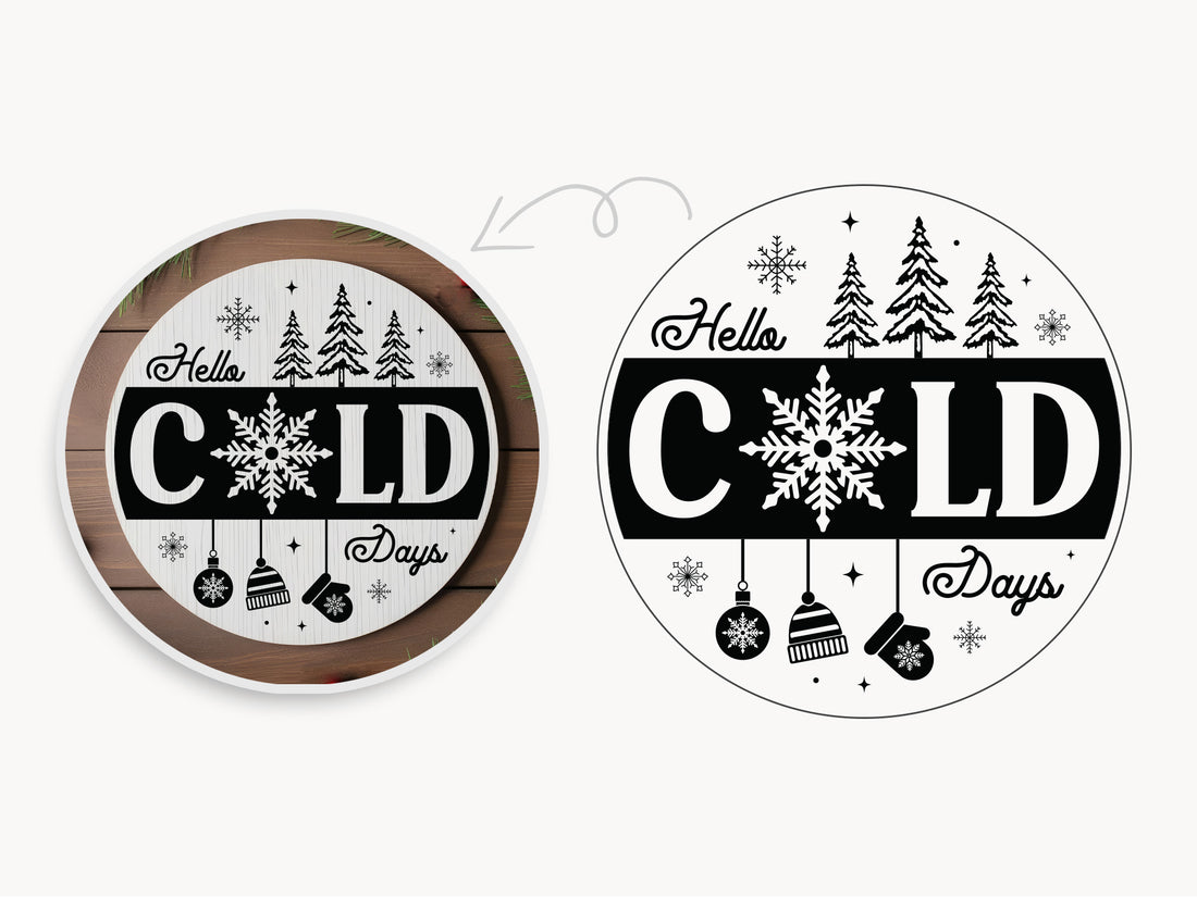 Hello Cold Days - Winter Sign SVG Cut File – Craft Lab SVG