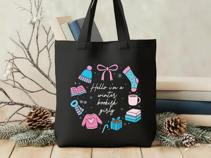 Hello I'm a Winter Bookish Girly PNG Sublimation