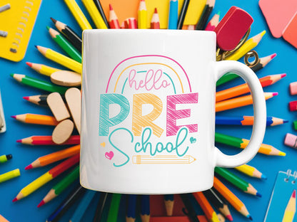 Hello Preschool, Back to School SVG Vector