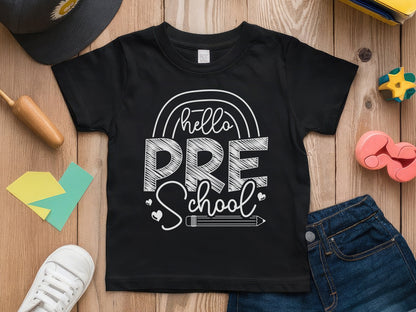 Hello Preschool, Back to School SVG Vector