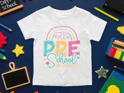 Hello Preschool, Back to School SVG Vector