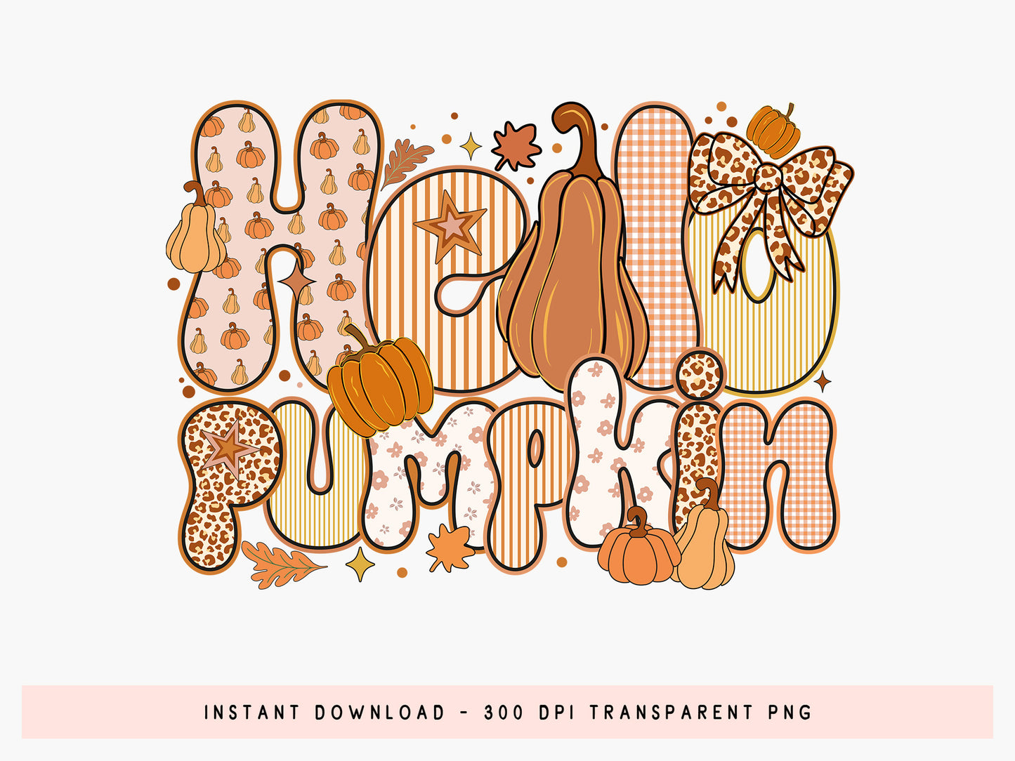 Hello Pumpkin, Coquette Fall PNG Sublimation