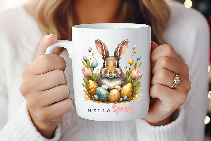 Hello Spring, Easter Sublimation Design