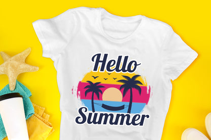 Hello Summer Sublimation Transfer Design