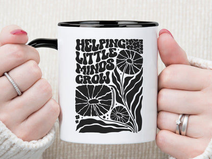 Helping Little Minds Grow, Cute Teacher Boho Floral SVG