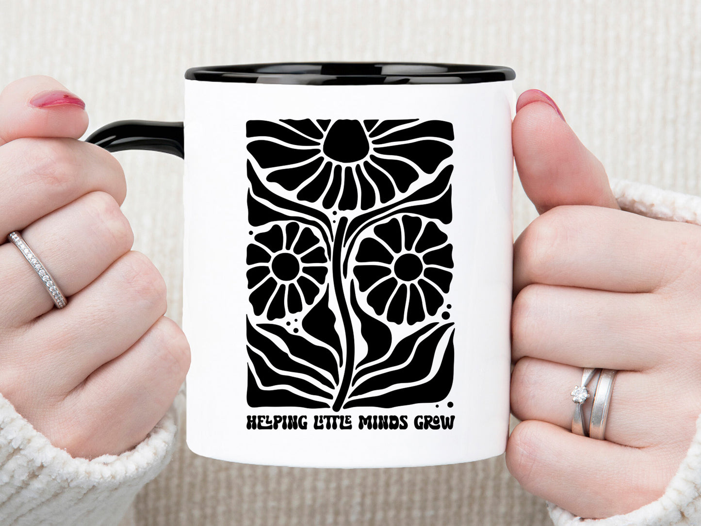 Helping Little Minds Grow, Floral Teacher Appreciation SVG