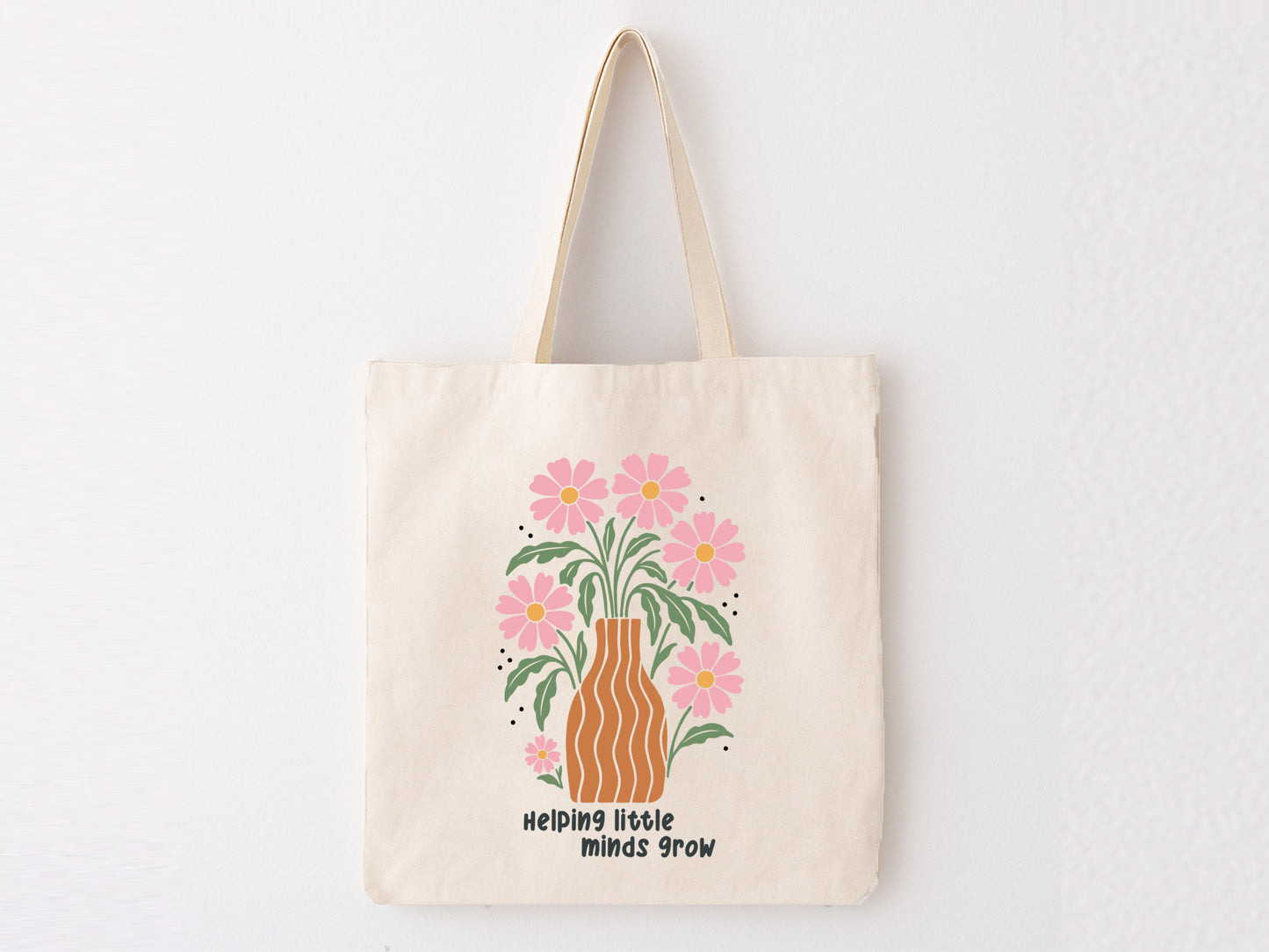Helping Little Minds Grow, Teacher Boho Floral SVG