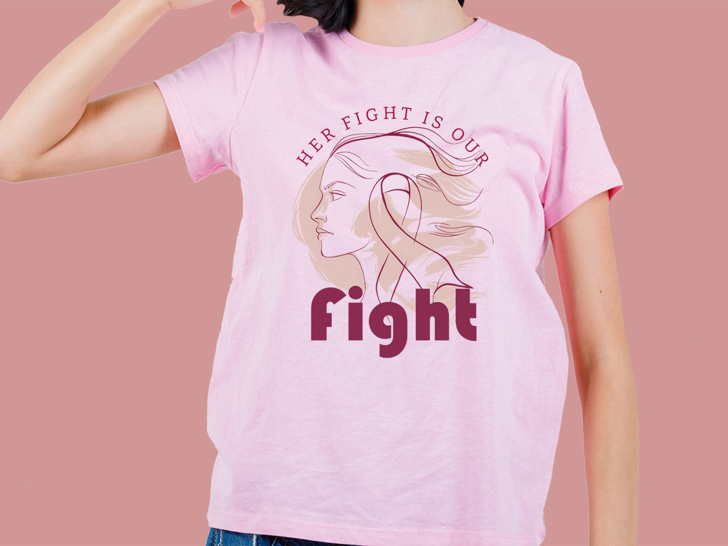 Her Fight is Our Fight - Breast Cancer Sublimation