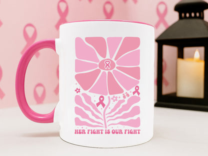 Her Fight is Our Fight, Floral Breast Cancer SVG