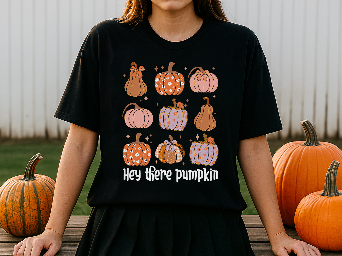 Hey There Pumpkin, Fall Coquette Bow Sublimation