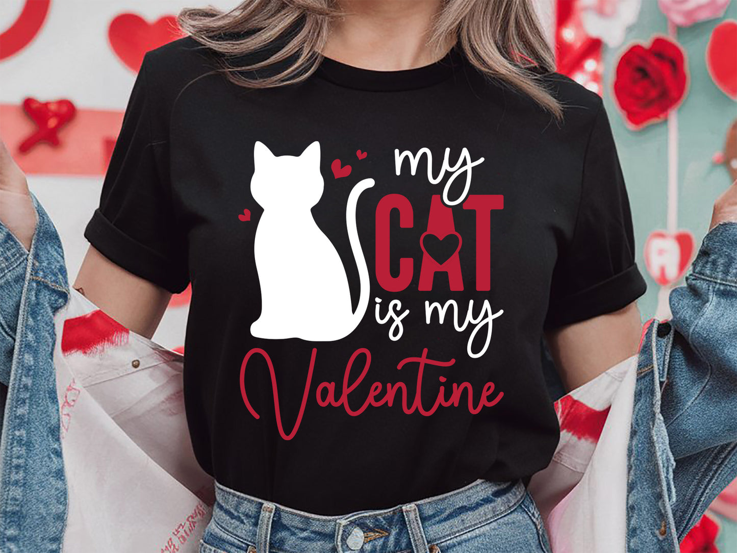 High-Quality My Cat Is My Valentine SVG