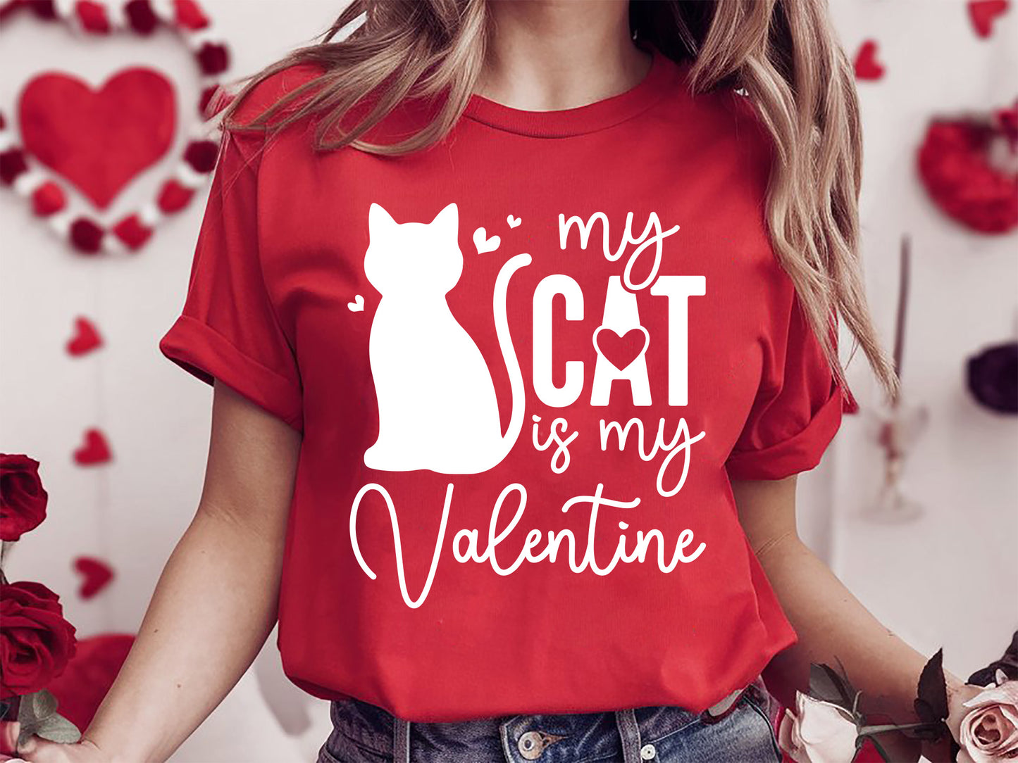 High-Quality My Cat Is My Valentine SVG