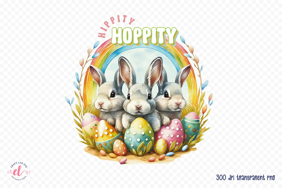 Hippity Hoppity - Easter Sublimation Design