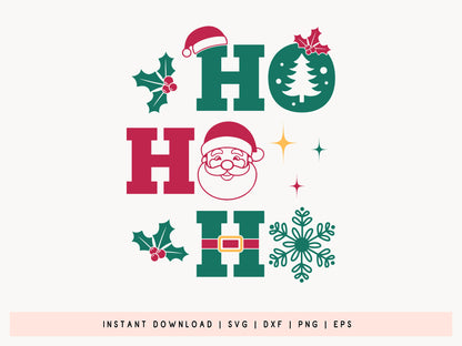 Ho Ho Ho - Unique Christmas SVG Design