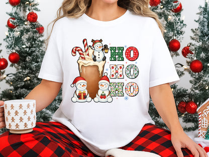 Ho Ho Ho, Snowman Christmas PNG Sublimation