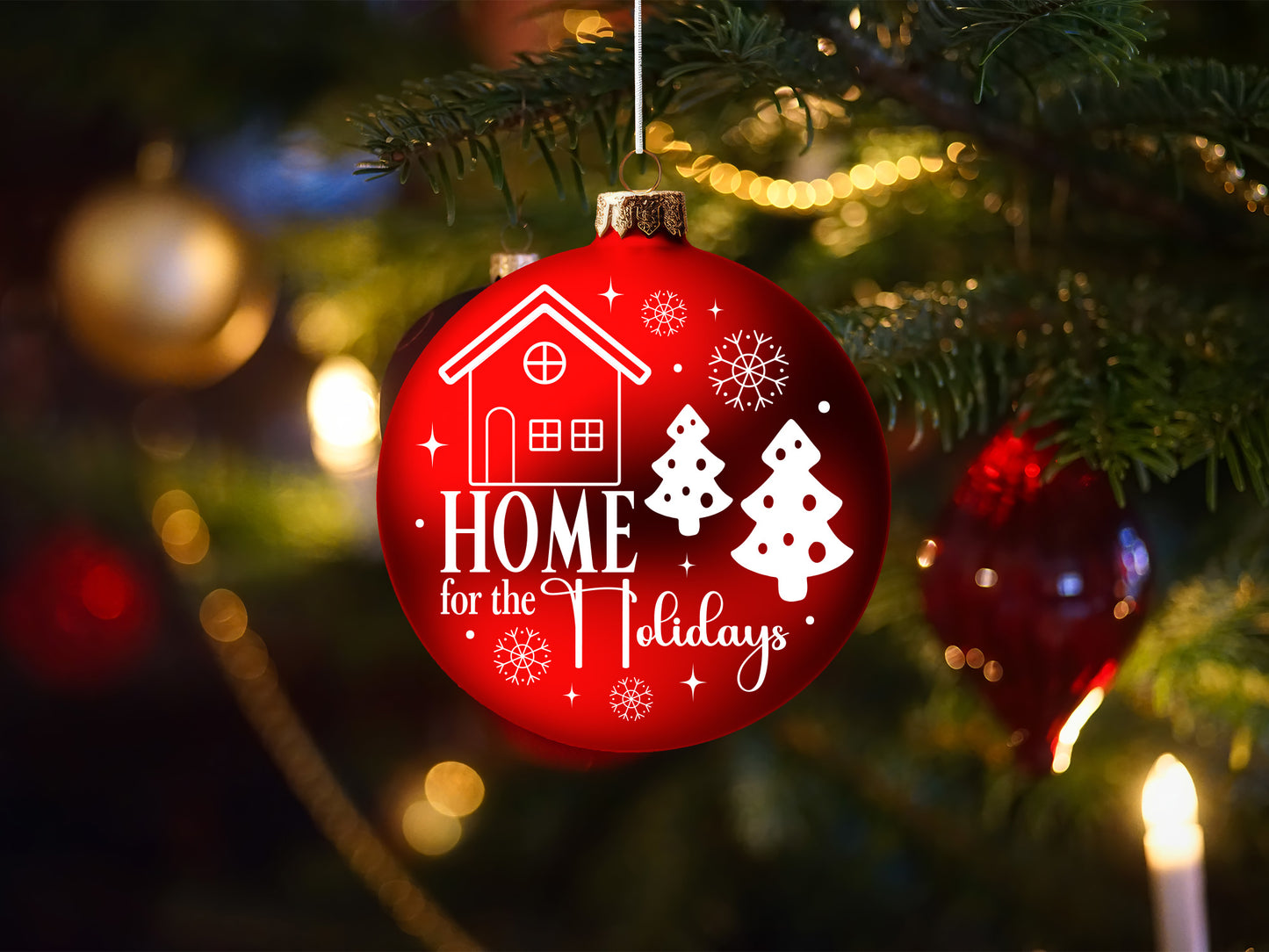 Home for the Holidays - Handmade Christmas Tree Ornament Svg