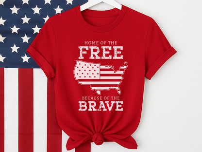 Home of the Free Because of the Brave, July 4th SVG
