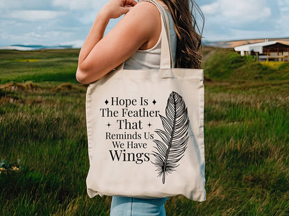 Hope is the Feather That Reminds Us - SVG Boho Design