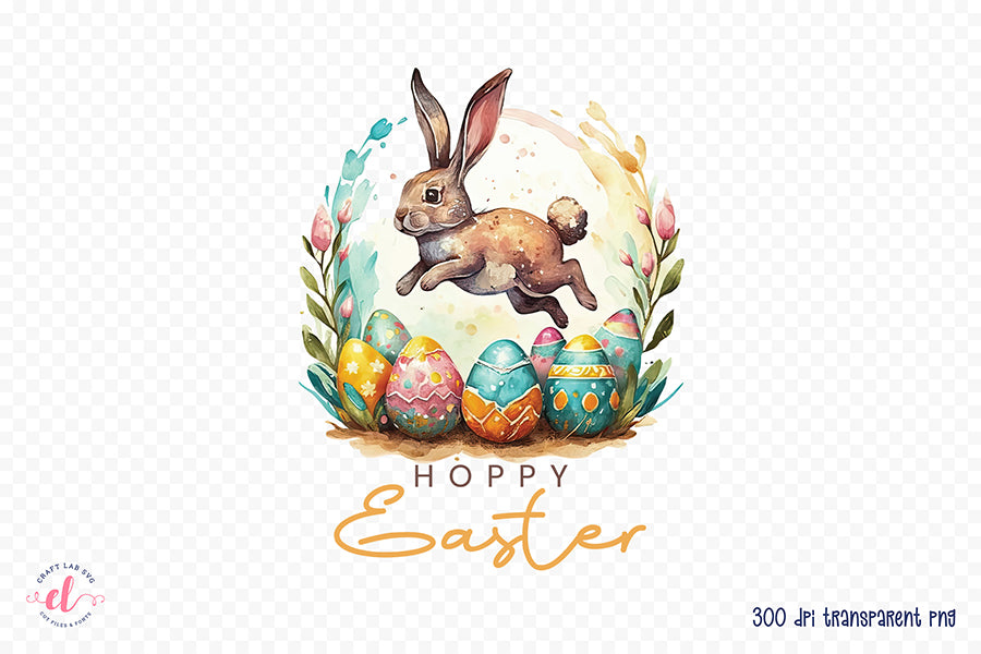 Hoppy Easter PNG Sublimation Design