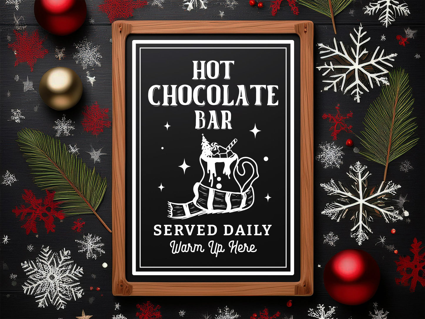 Hot Cocoa Bar Sign SVG File