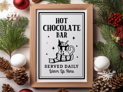 Hot Cocoa Bar Sign SVG File