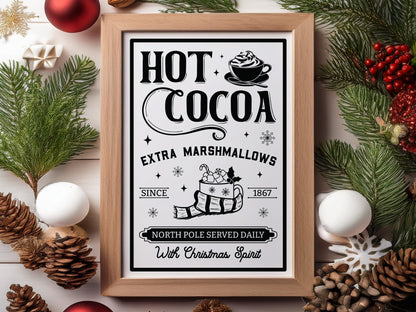 Hot Cocoa Sign Making SVG Bundle