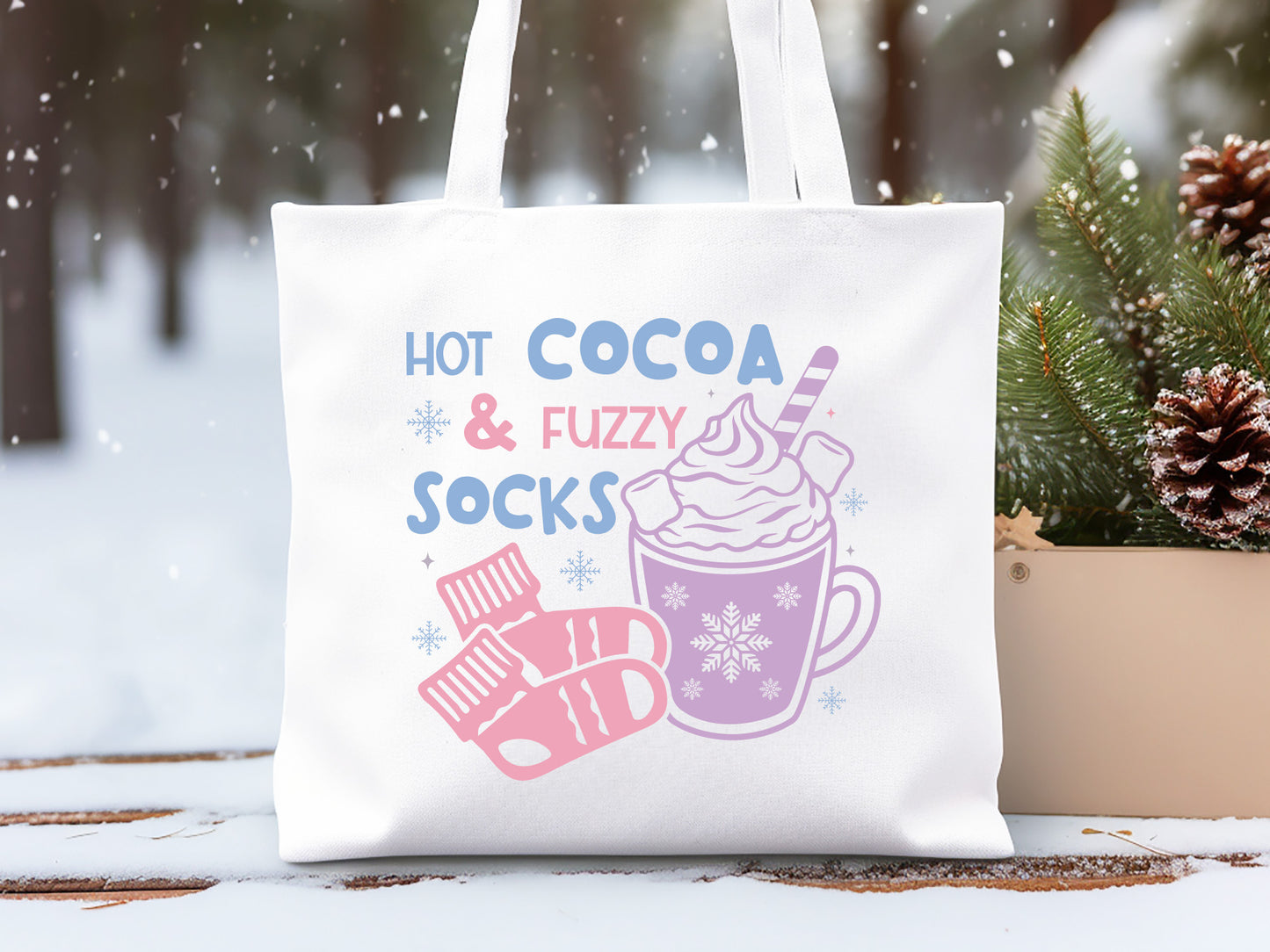 Hot Cocoa and Fuzzy Socks - Winter SVG