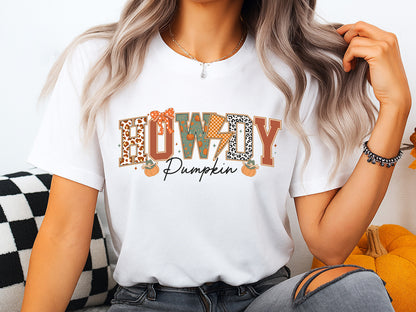 Howdy Pumpkin, Coquette Fall Quote Sublimation