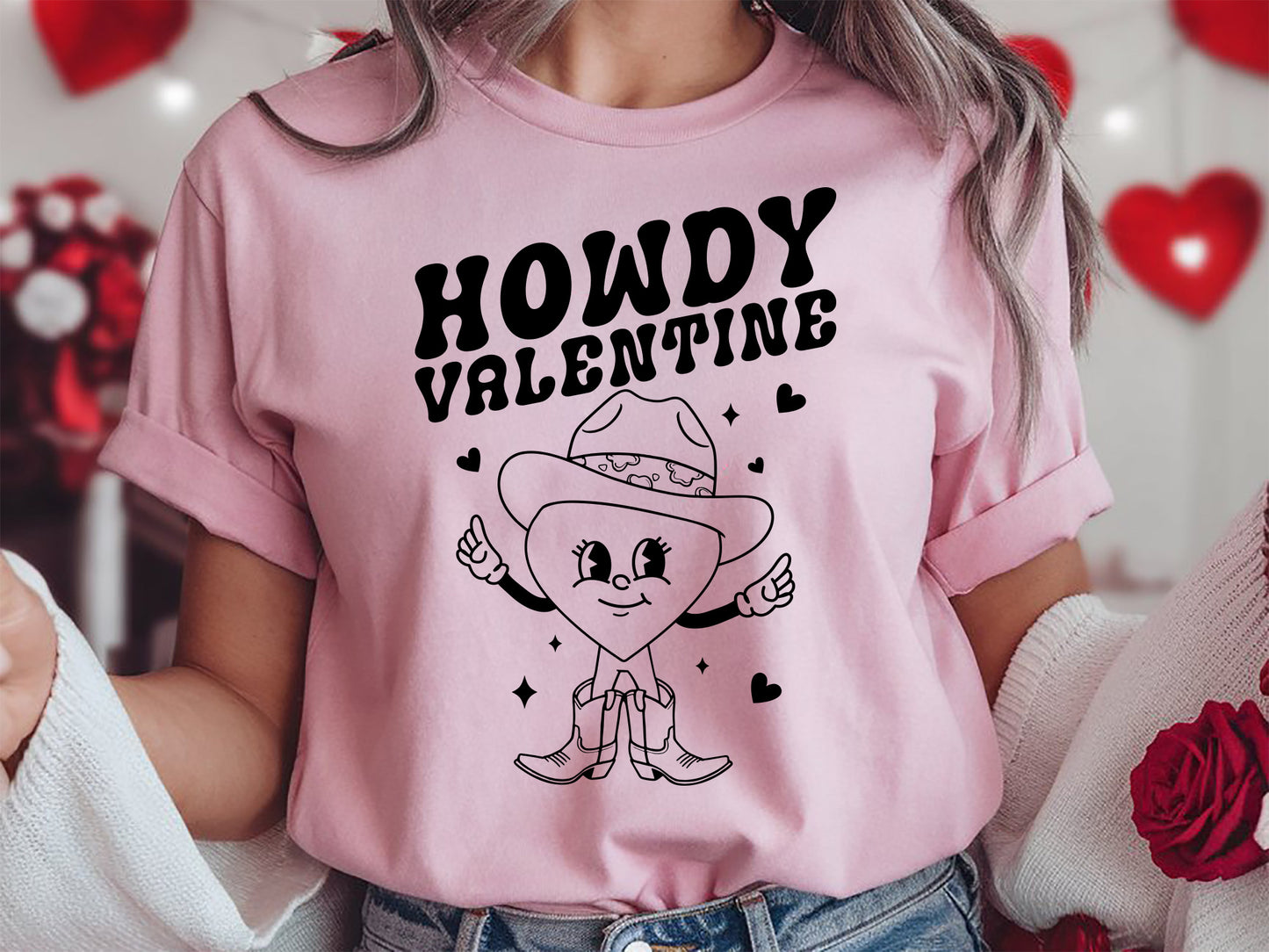 Howdy Valentine - Retro Valentine's Day SVG File