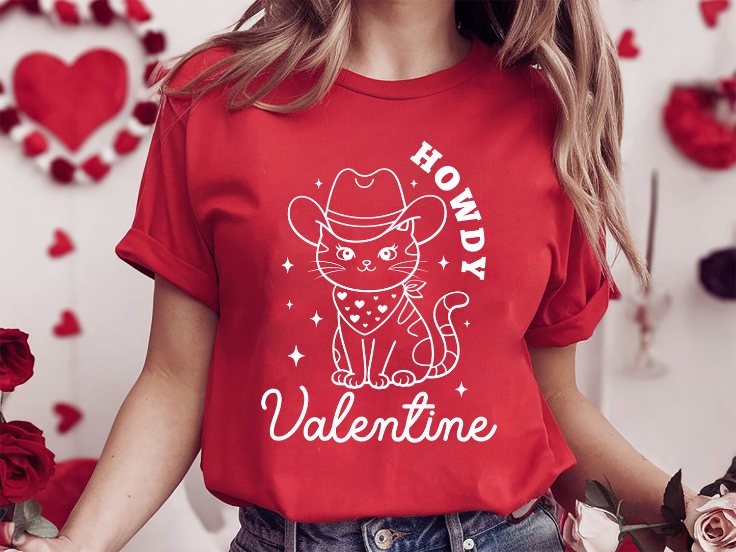 Howdy Valentine Cat SVG for Cricut and Silhouette