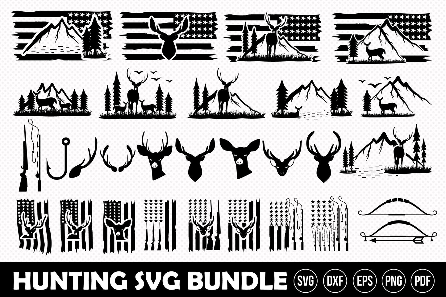 Hunting Clipart SVG Bundle