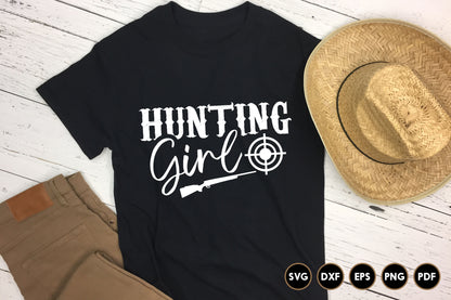 Hunting Girl SVG Cut File