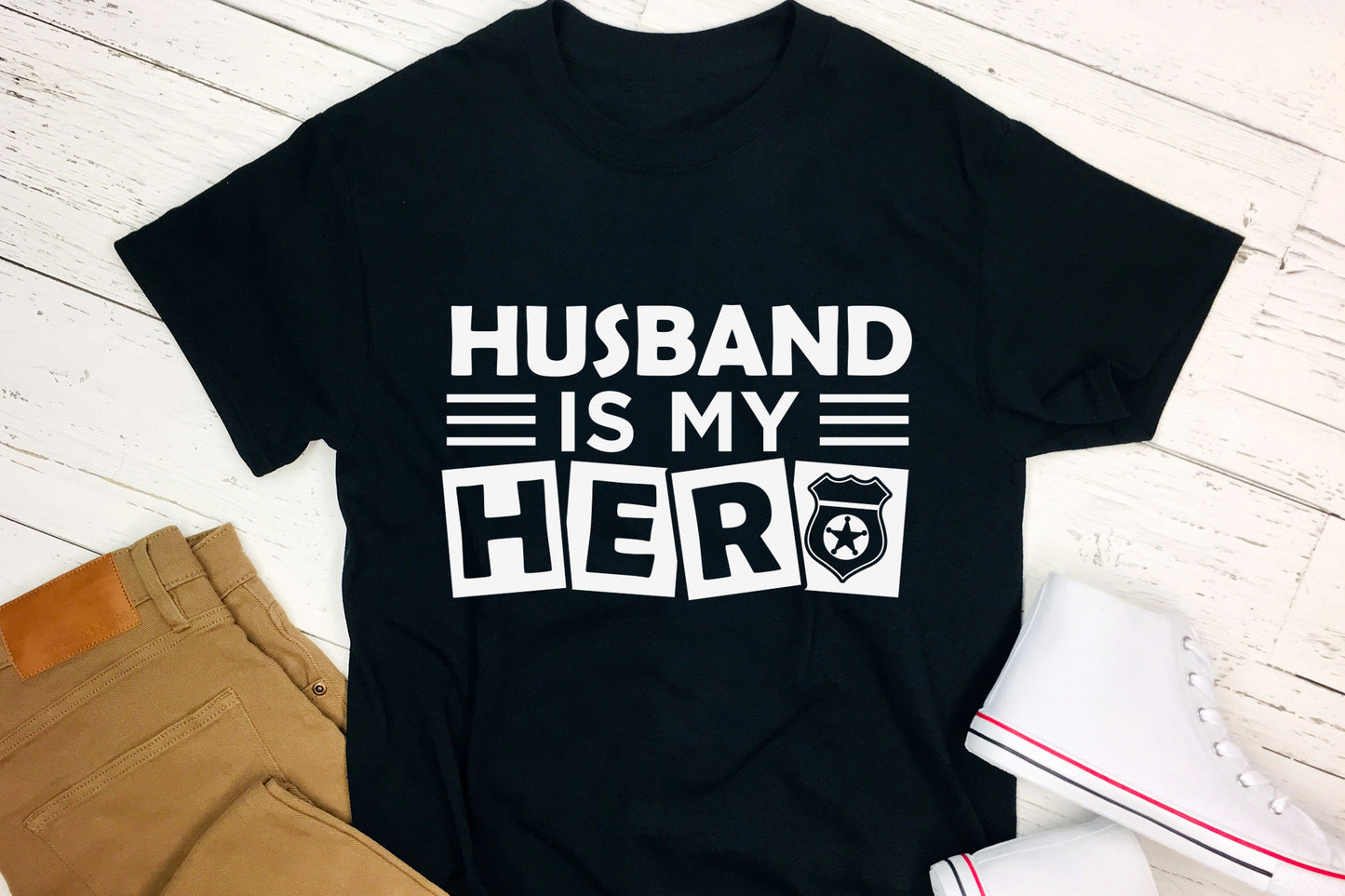 Husband Is My Hero, Police SVG Design