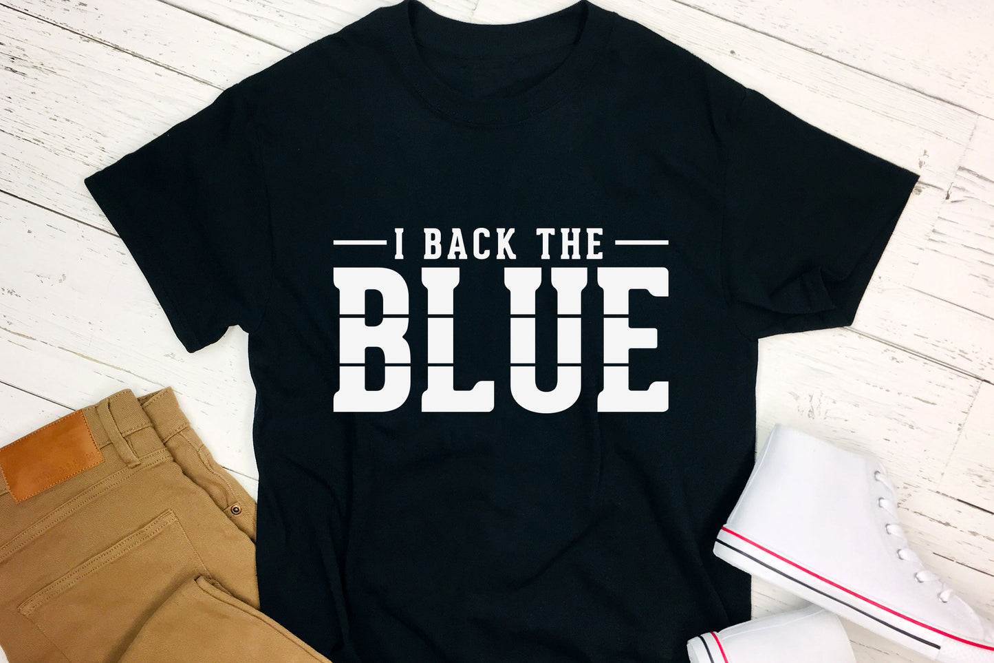 I Back the Blue, Police SVG Cut File
