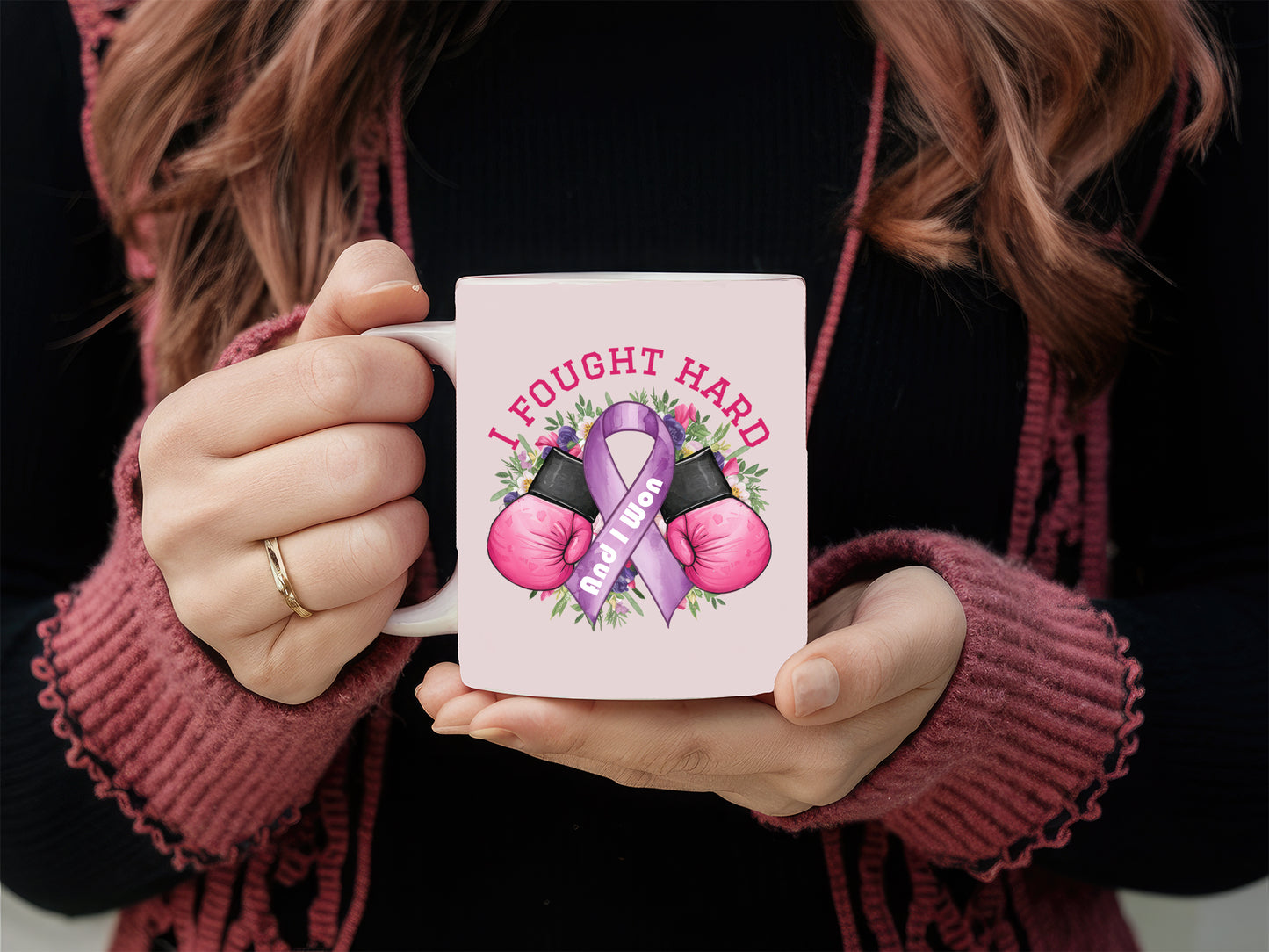 I Fought Hard and I Won - Breast Cancer Png Sublimation