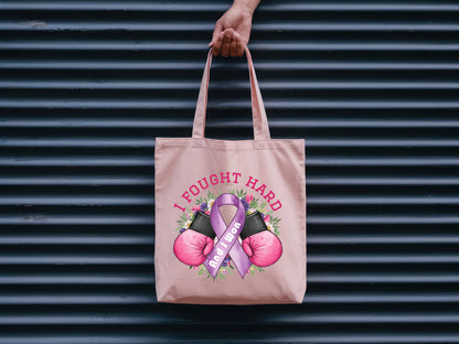 I Fought Hard and I Won - Breast Cancer Png Sublimation