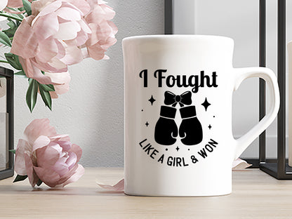 I Fought Like a Girl & Won - Breast Cancer SVG Design