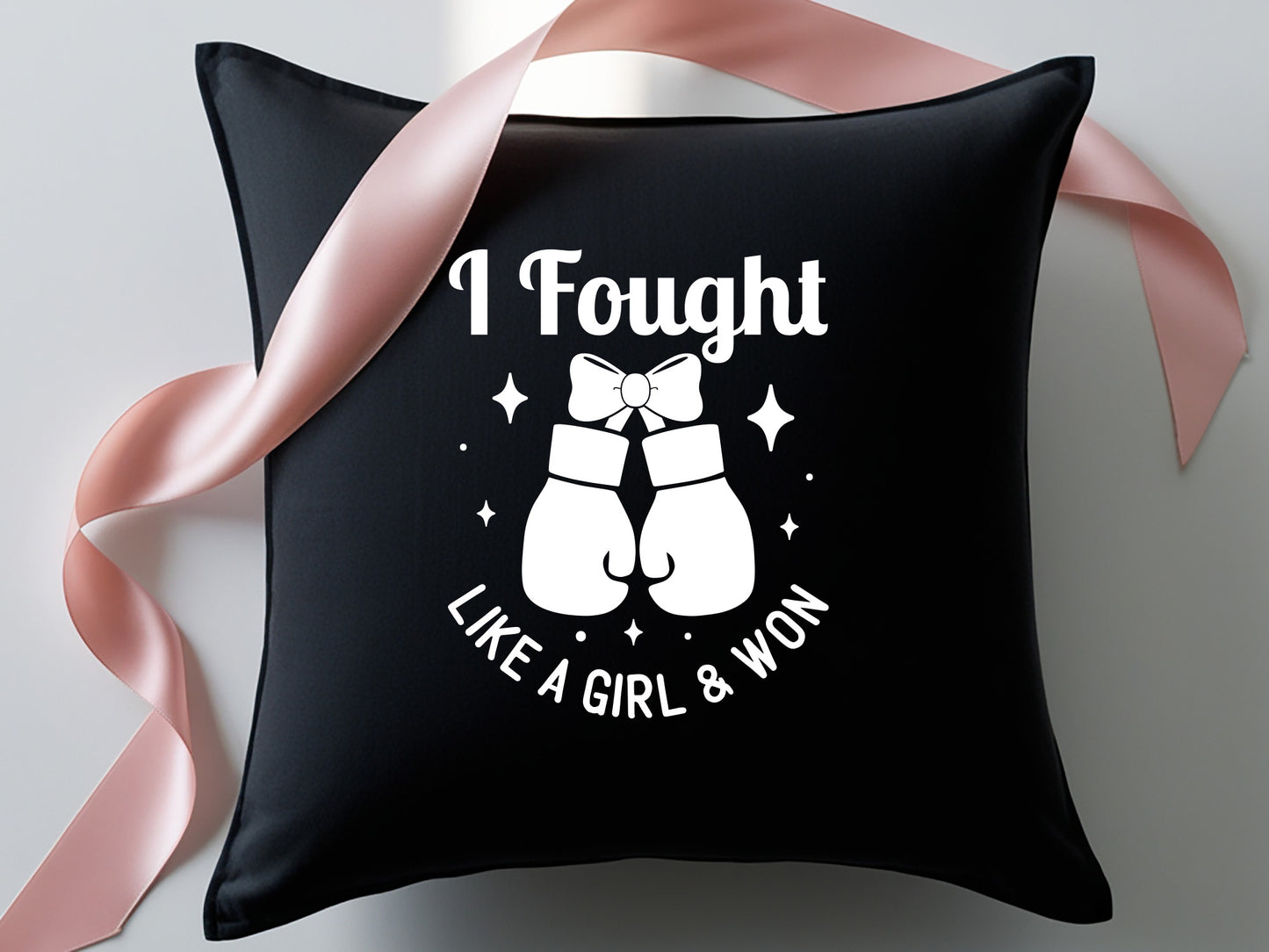 I Fought Like a Girl & Won - Breast Cancer SVG Design