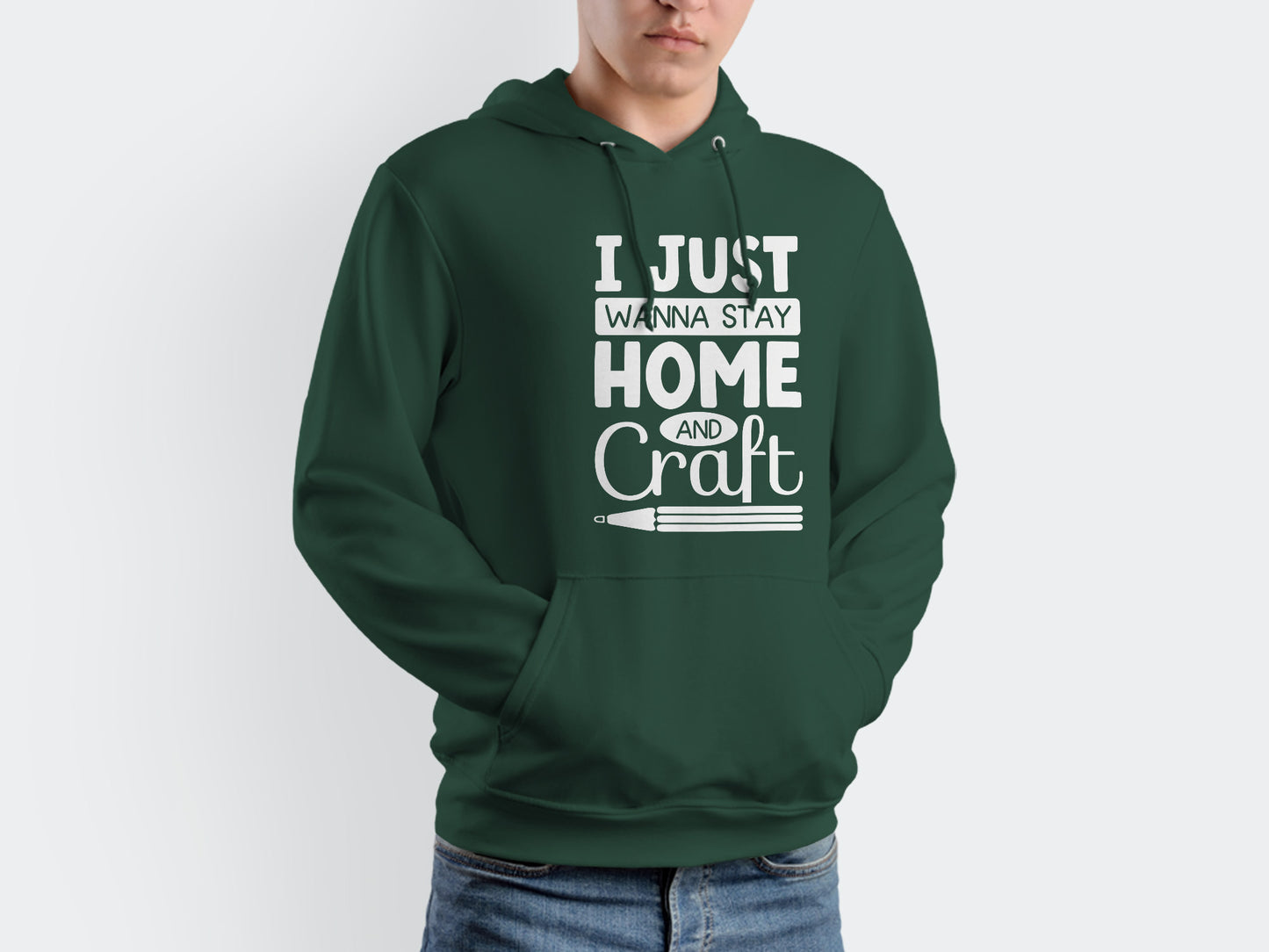 I Just Wanna Stay Home and Craft - Crafting Quote SVG