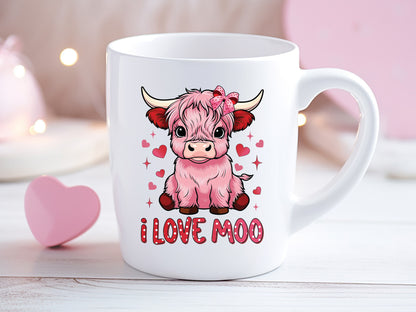 I Love Moo - Valentines Day Coquette Sublimation Design