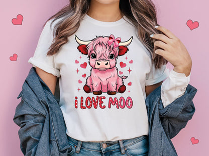 I Love Moo - Valentines Day Coquette Sublimation Design