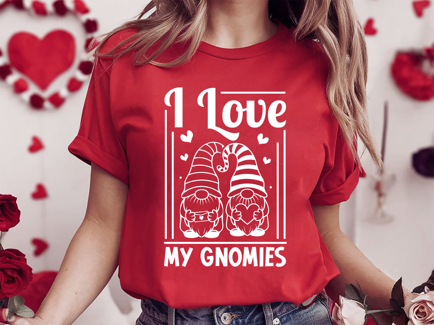 I Love My Gnomies - Valentine SVG Cut File