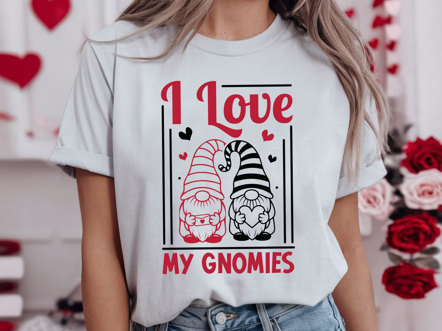 I Love My Gnomies - Valentine SVG Cut File