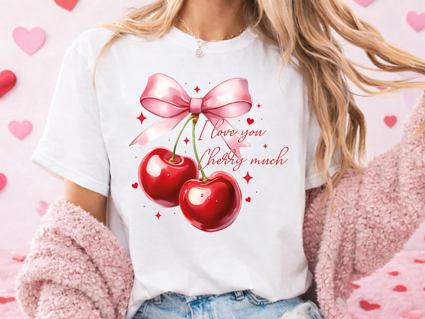I Love You Cherry Much, Preppy Coquette Valentine PNG