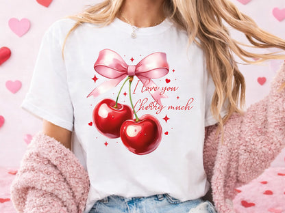 I Love You Cherry Much, Preppy Coquette Valentine PNG